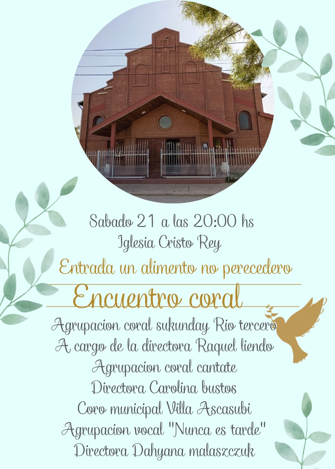 GRAN ENCUENTRO CORAL ESTE SÁBADO EN LA PARROQUIA CRISTO REY