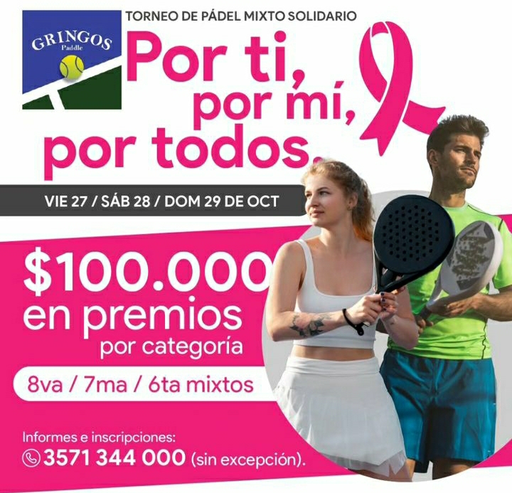 GRAN CAMPEONATO DE PADDLE A BENEFICIO DE VOLCEC 