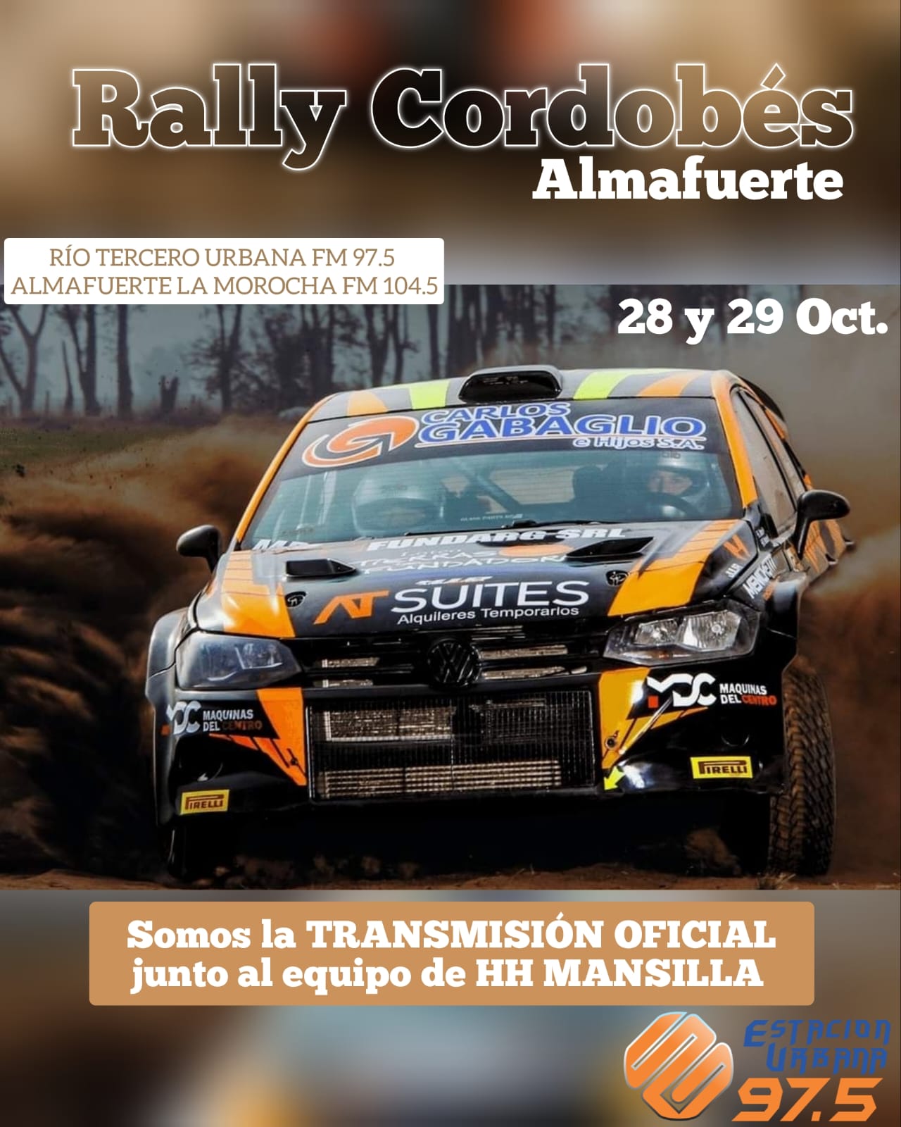 MICRO DE AUTOMOVILISMO: SÁBADO Y DOMINGO TRANSMISIÓN OFICIAL DEL RALLY DE ALMAFUERTE 