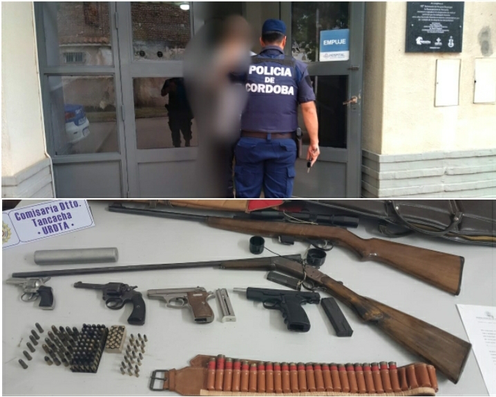 PARTE POLICIAL:DETIENEN EN TANCACHA A MASCULINO POR VIOLENCIA FAMILIAR Y SECUESTRO DE ARMAS DE FUEGOS 