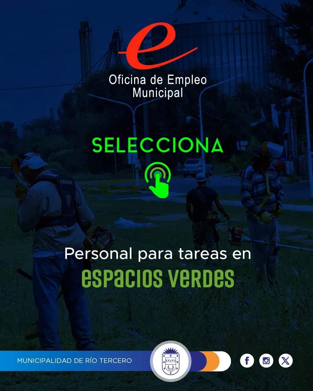 El municipio selecciona personal para el área de espacios verdes