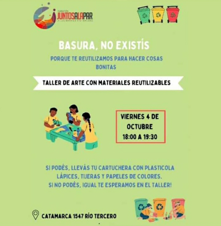 La Luciérnaga abre hoy sus puertas para el taller de arte *Basura, no existis*