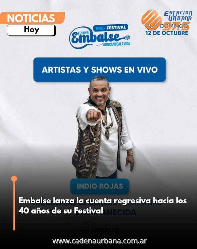 Embalse lanza la cuenta regresiva hacia los 40 años de su Festival