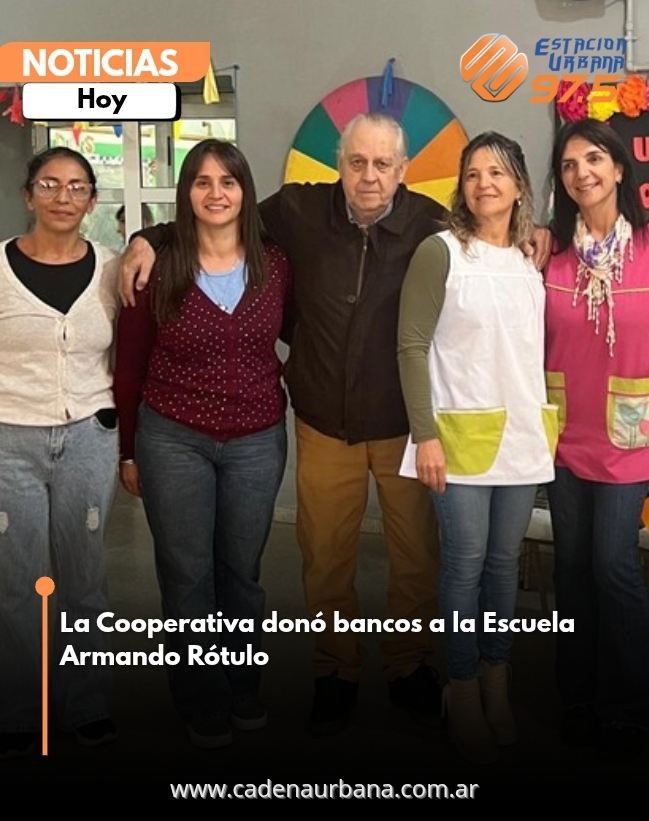 La Cooperativa donó bancos a la Escuela Armando Rótulo
