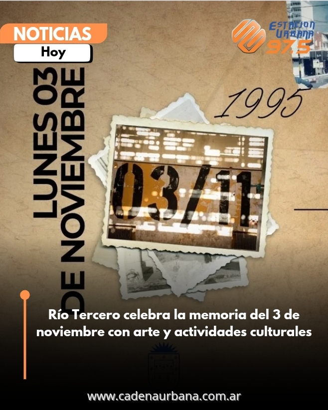 Río Tercero celebra la memoria del 3 de noviembre con arte y actividades culturales