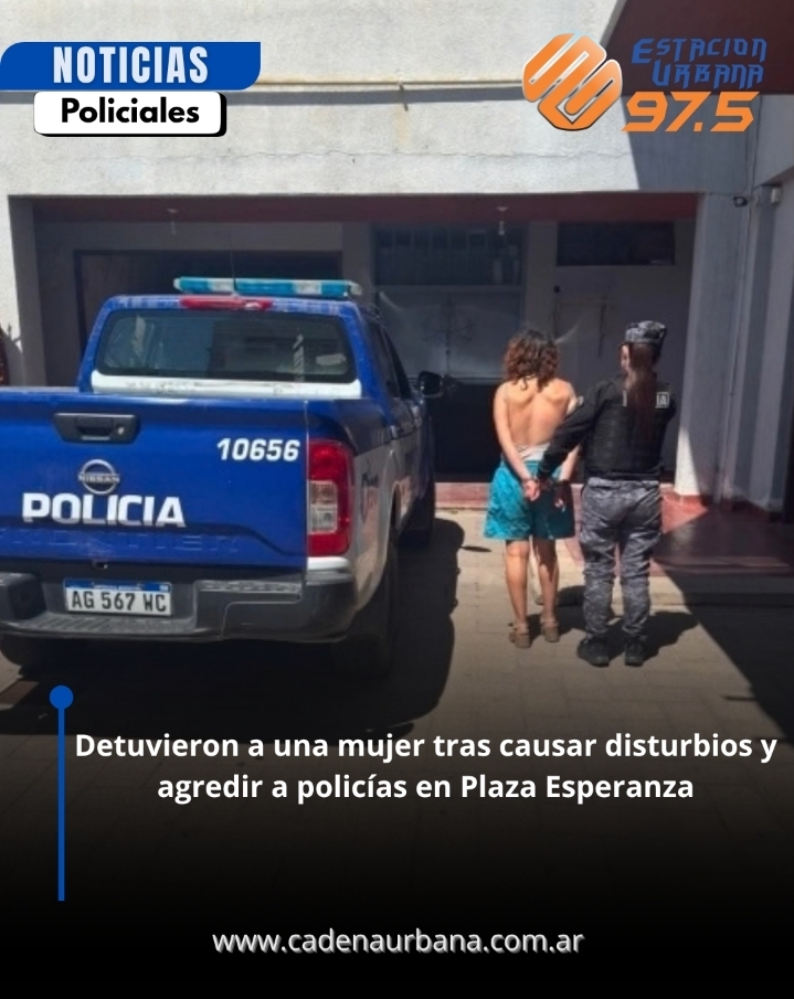 Detuvieron a una mujer tras causar disturbios y agredir a polic&iacute;as en Plaza Esperanza
