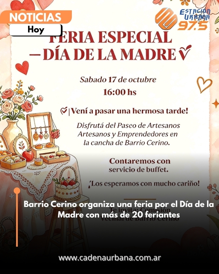 Barrio Cerino organiza una feria por el D&iacute;a de la Madre con m&aacute;s de 20 feriantes