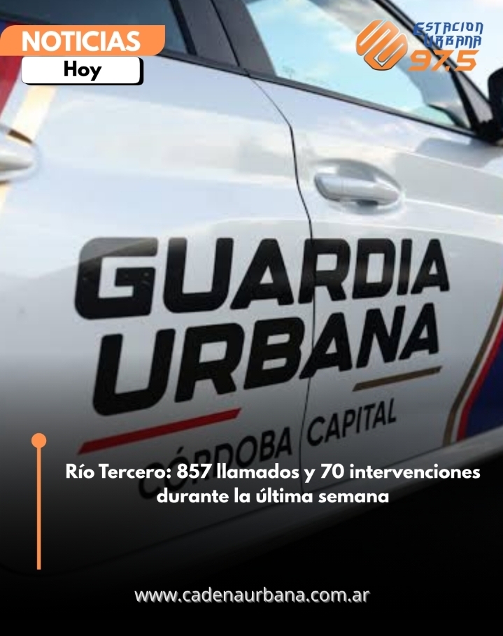 R&iacute;o Tercero: 857 llamados y 70 intervenciones durante la &uacute;ltima semana