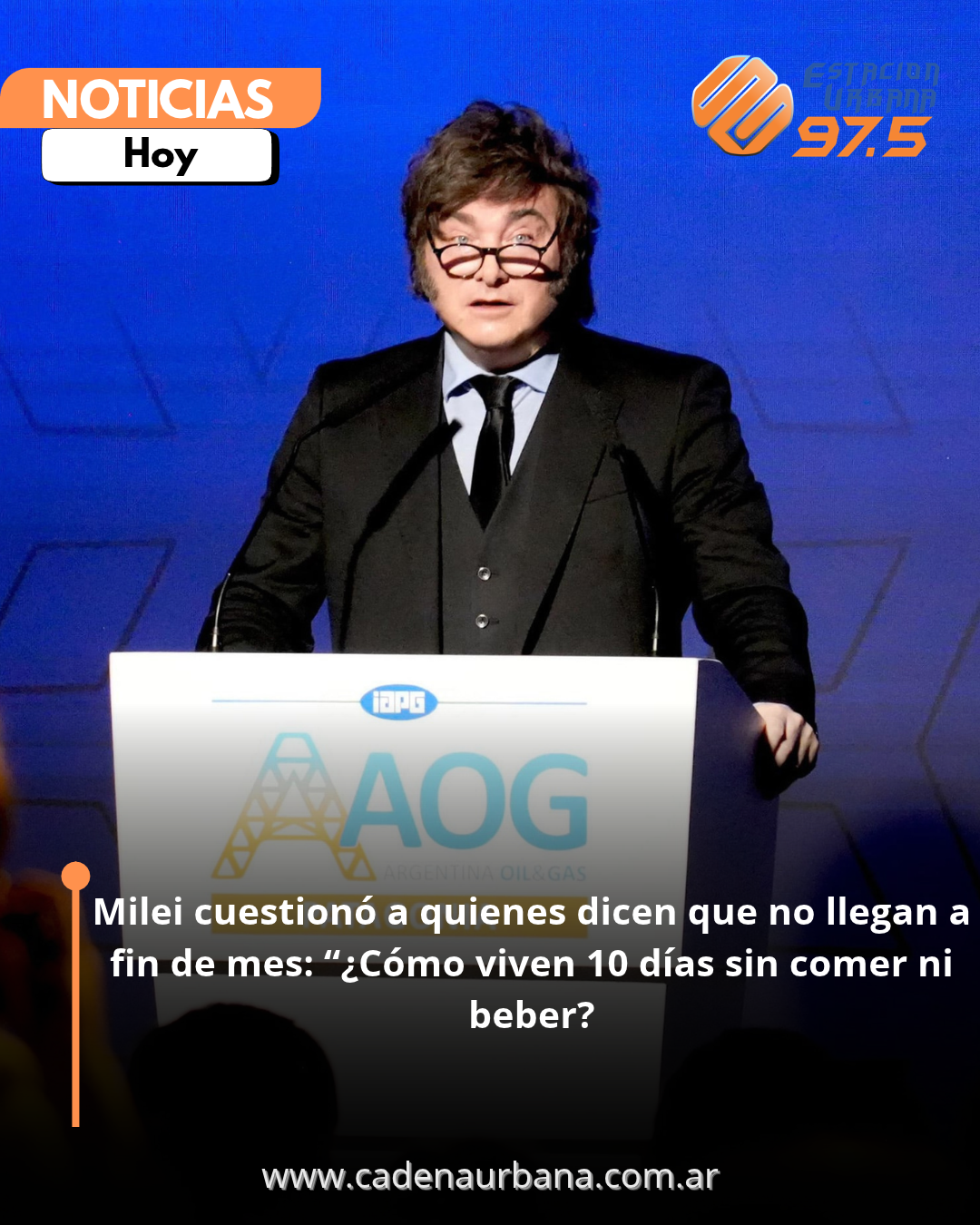 Milei cuestion&oacute; a quienes dicen que no llegan a fin de mes: &iquest;C&oacute;mo viven 10 d&iacute;as sin comer ni beber?