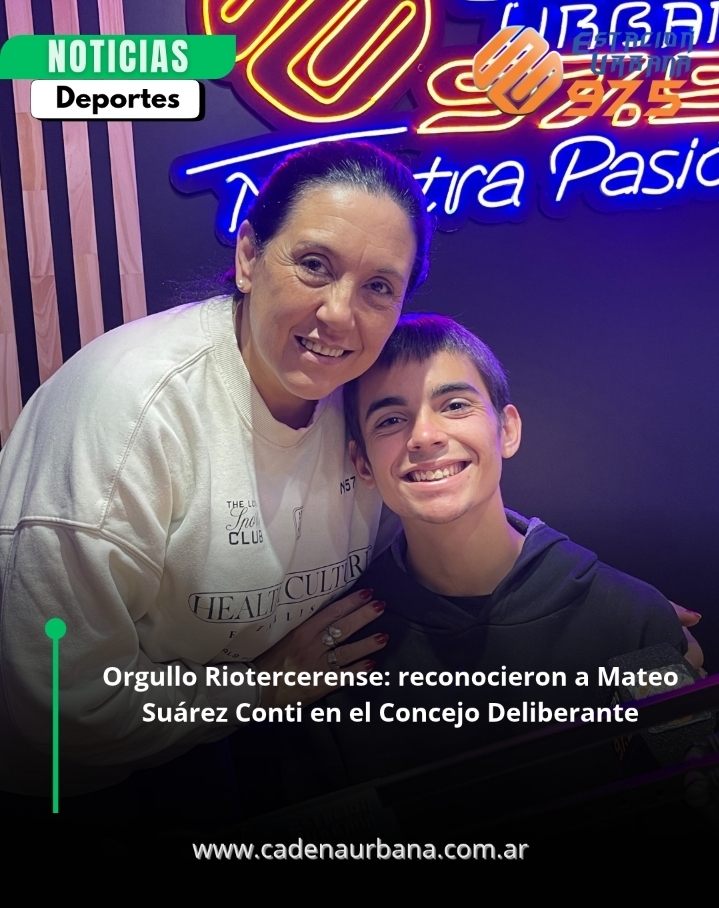 Orgullo riotercerense: reconocieron a Mateo Su&aacute;rez Conti en el Concejo Deliberante