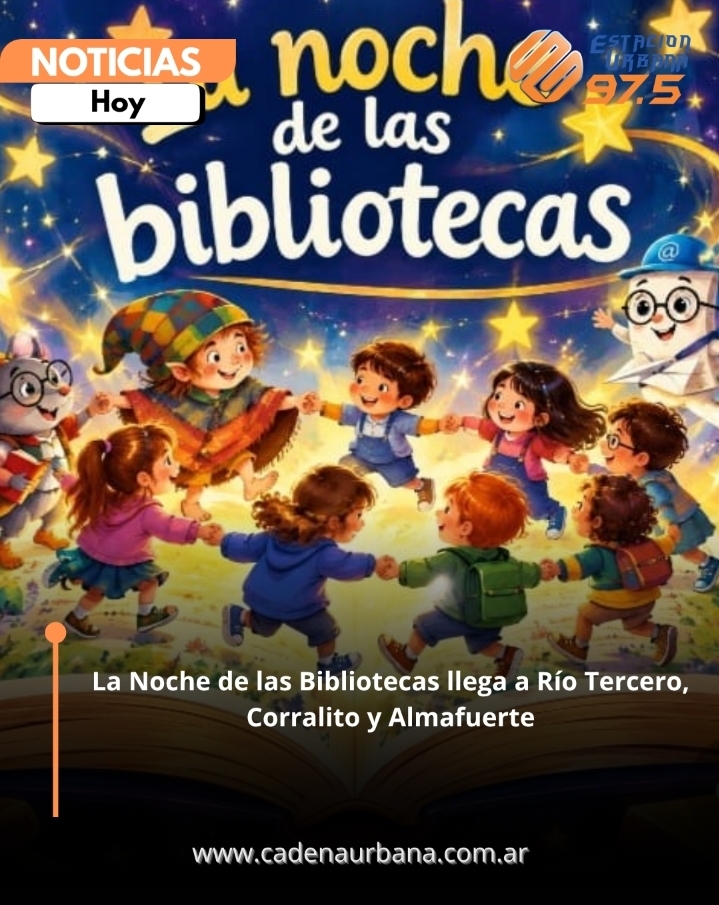 La Noche de las Bibliotecas llega a R&iacute;o Tercero, Corralito y Almafuerte