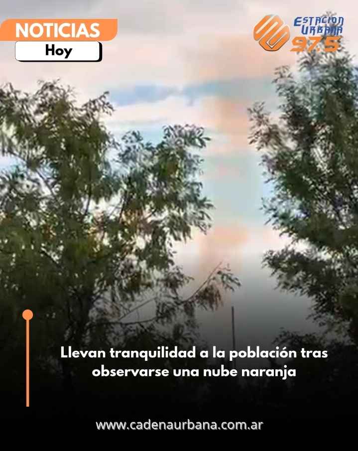 Llevan tranquilidad a la poblaci&oacute;n tras observarse una nube naranja