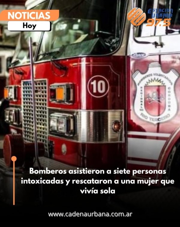 Bomberos asistieron a siete personas intoxicadas y rescataron a una mujer que viv&iacute;a sola