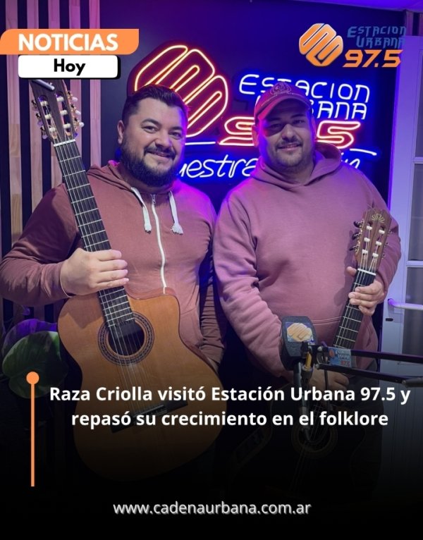 Raza Criolla visit&oacute; Estaci&oacute;n Urbana 97.5 y repas&oacute; su crecimiento en el folklore
