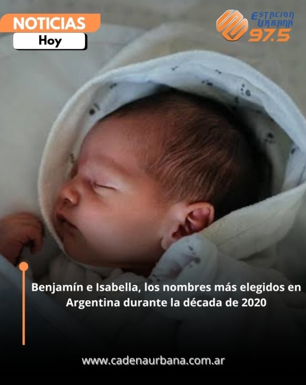 Benjam&iacute;n e Isabella, los nombres m&aacute;s elegidos en Argentina durante la d&eacute;cada de 2020