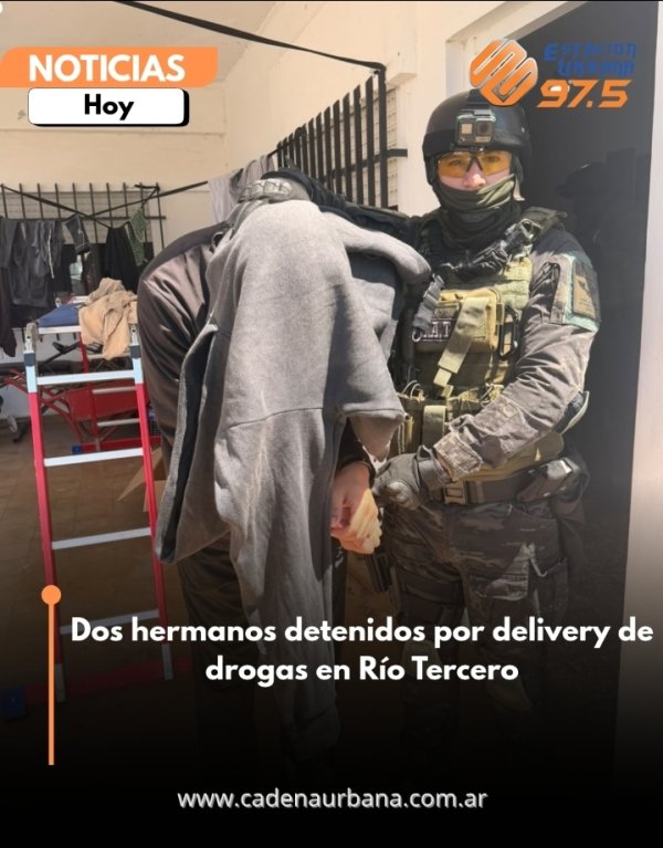 Dos hermanos detenidos por delivery de drogas en R&iacute;o Tercero