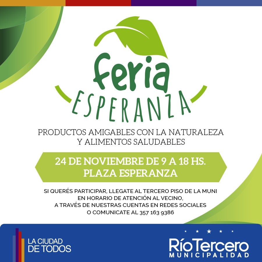 Se organiza para el s&aacute;bado 24 de noviembre una Feria Verde Saludable. 