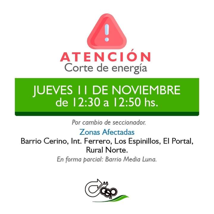 CORTE DE ENERGIA EN LA ZONA NORESTE DE LA CIUDAD