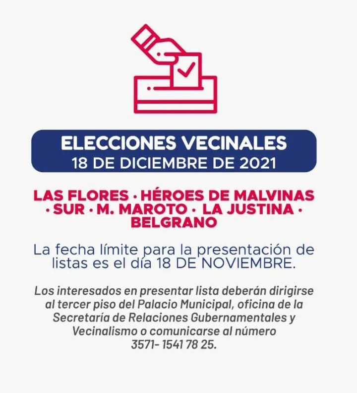 HABRÁ ELECCIONES EN SEIS BARRIOS DE LA CIUDAD