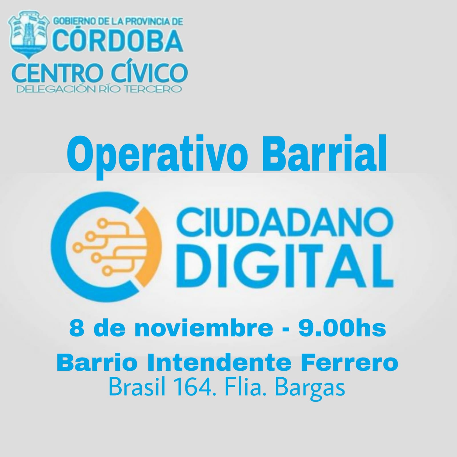 EL CENTRO CÍVICO REALIZA OPERATIVOS EN LOS BARRIOS