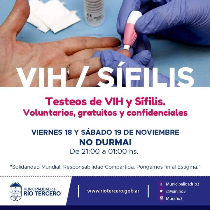 TESTEOS VOLUNTARIOS, GRATUITOS Y CONFIDENCIALES DE V.I.H EL FIN DE SEMANA EN EL NO DURMAI