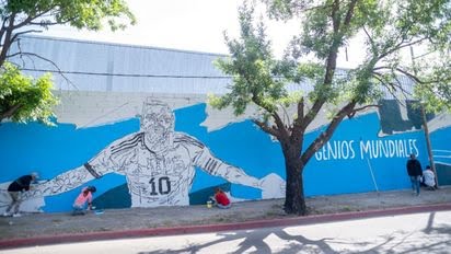 NOTICIAS + IVA: MURALES DE MESSI, MARADONA Y KEMPES EN CÓRDOBA 