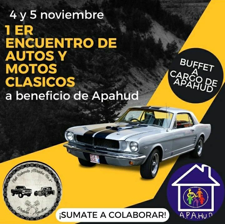 PRIMER ENCUENTRO DE AUTOS Y MOTOS CLÁSICOS A BENEFICIO DE APAHUD