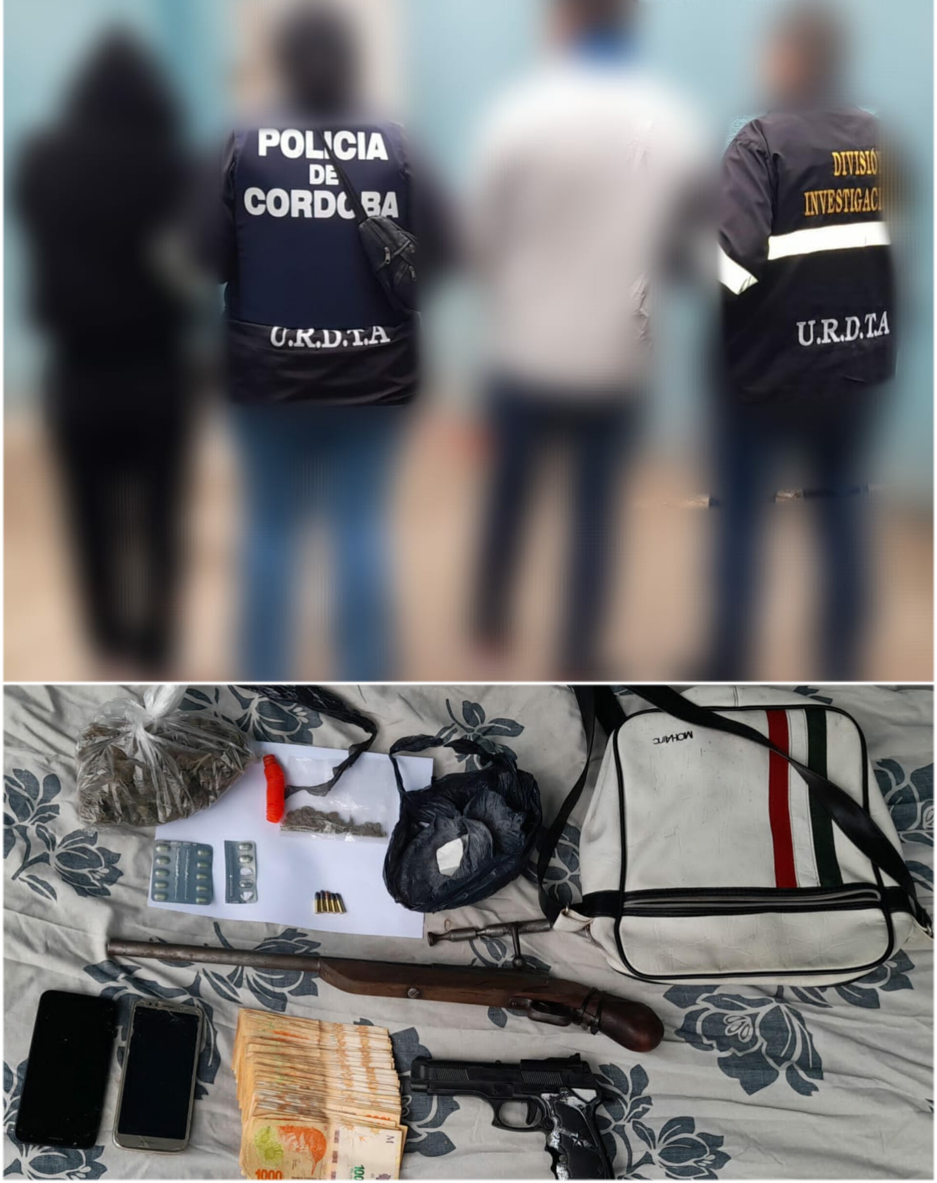 PARTE POLICIAL: UN HOMBRE Y UNA MUJER FUERON DETENIDOS POR AMENAZAS, TENENCIA DE ARMAS DE FUEGO Y TENENCIA DE ESTUPEFACIENTES 