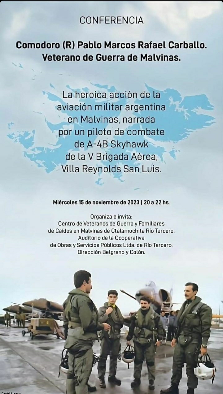 INTERESANTE CHARLA SOBRE EL ACCIONAR DE LA FUERZA AÉREA EN EL CONFLICTO DE MALVINAS