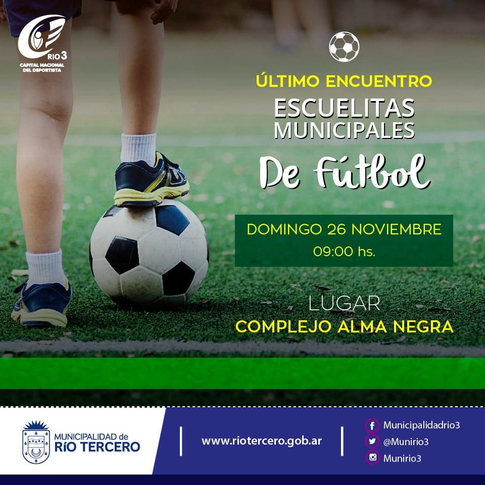 EL MUNICIPIO INVITA AL ÚLTIMO ENCUENTRO DE LAS ESCUELITAS DE FÚTBOL