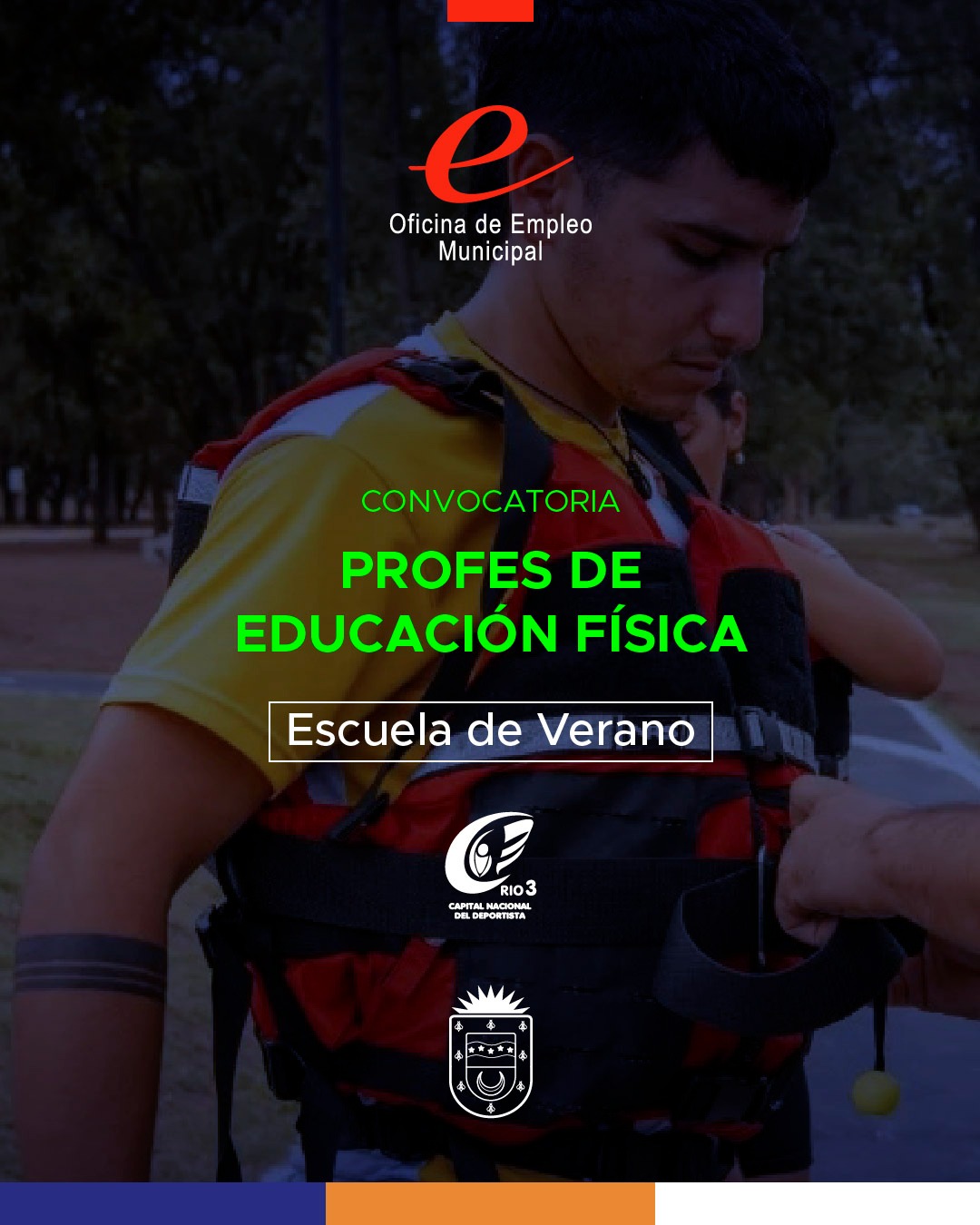 La oficina de empleo Municipal selecciona Profesor/a o estudiante avanzado (4° año) de Ed Física para Escuela de Verano