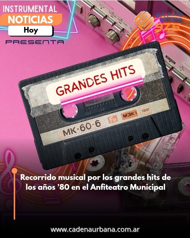 Recorrido musical por los grandes hits de los años ’80 en el Anfiteatro Municipal