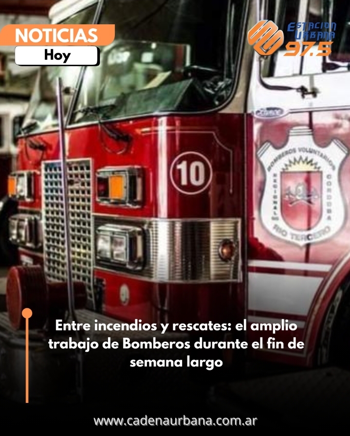 Entre incendios y rescates: el amplio trabajo de Bomberos durante el fin de semana largo 