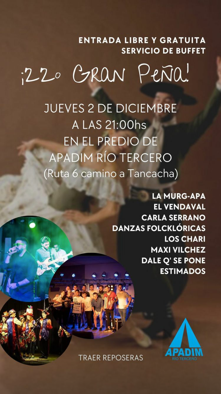 HOY SE REALIZA LA EDICIÓN N° 22 DE LA PEÑA DE APADIM 