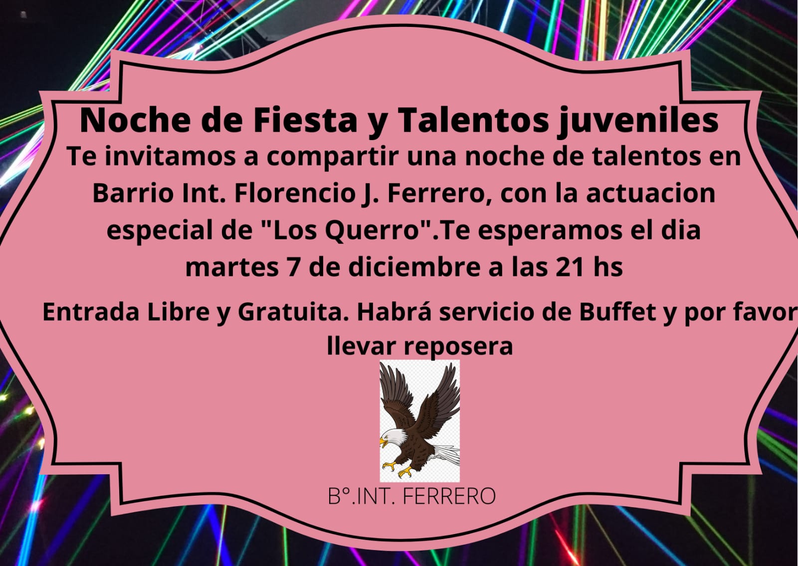 BARRIO INTENDENTE FERRERO ESTARÁ DE FIESTA