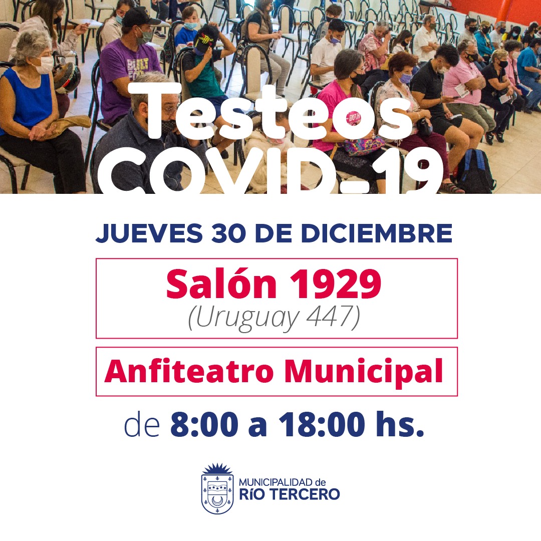 LOS TESTEOS SE REALIZARÁN DESDE MAÑANA EN SALÓN 1929 Y EN EL ANFITEATRO 