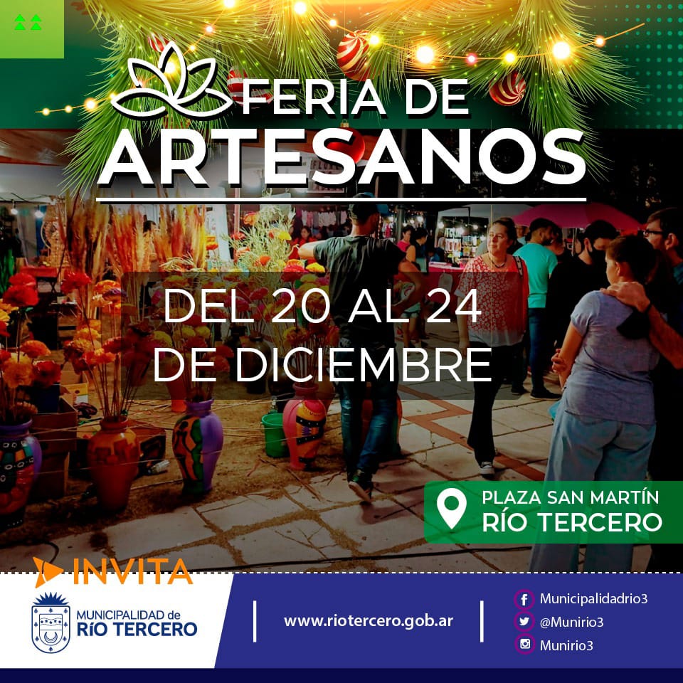 HABRÁ MAS DE 100 ARTESANOS EXPONIENDO EN LA PLAZA SAN MARTÍN 