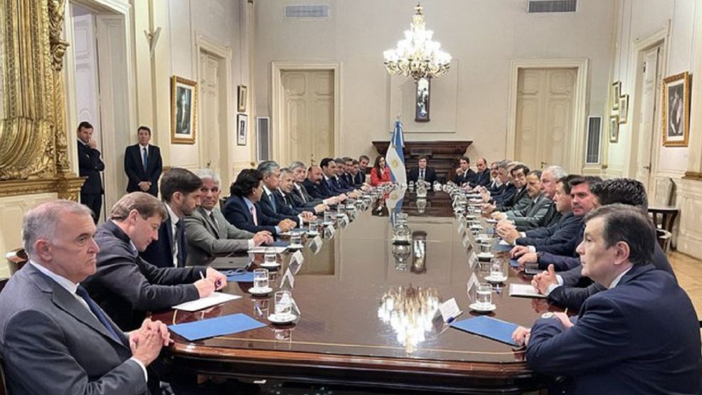 *Comenzó la reunión del presidente Javier Milei con gobernadores*