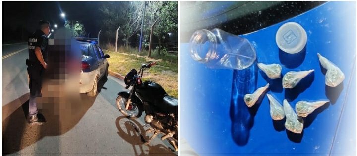 PARTE POLICIAL: JOVEN DE 18 AÑOS FUE DETENIDO POR TENENCIA DE ESTUPEFACIENTES Y SECUESTRO DE MOTOCICLETA QUE TENÍA PEDIDO DE SECUESTRO 