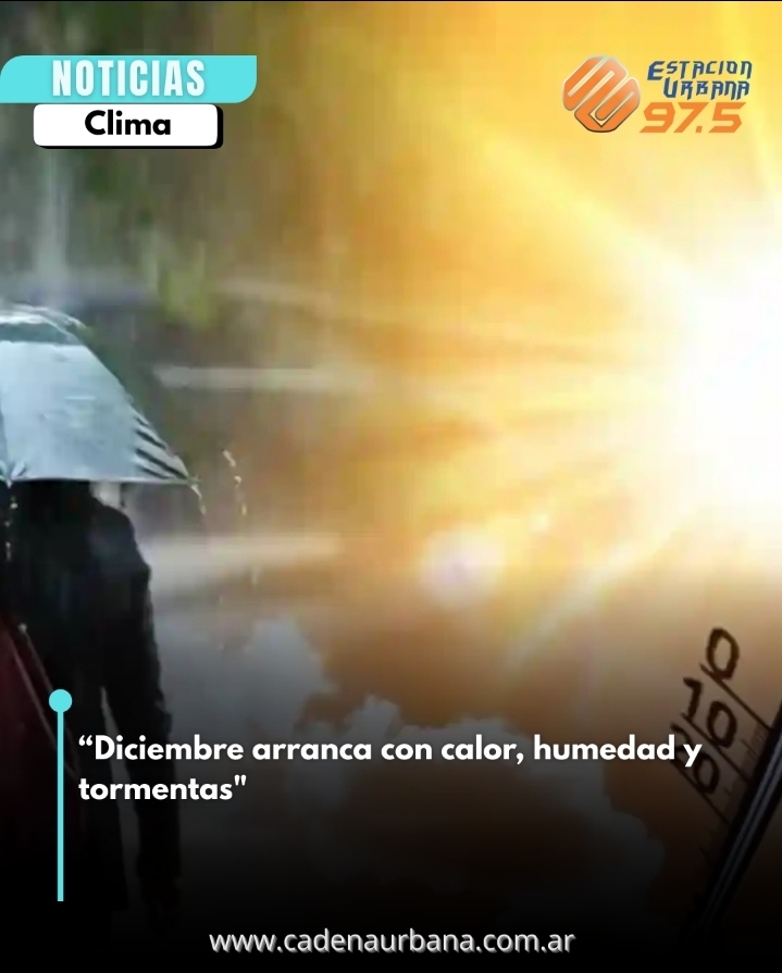 Diciembre arranca con calor, humedad y tormentas